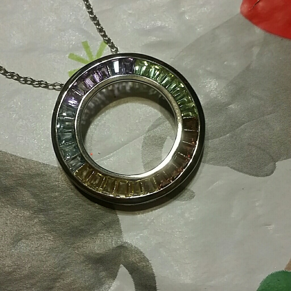 Multi Gem Circle of life Necklace